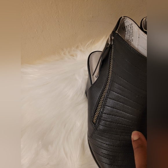 White Mountain Women's Size 6 M With Zip Open Toe Open back Black Sandals Heels - Picture 8 of 16